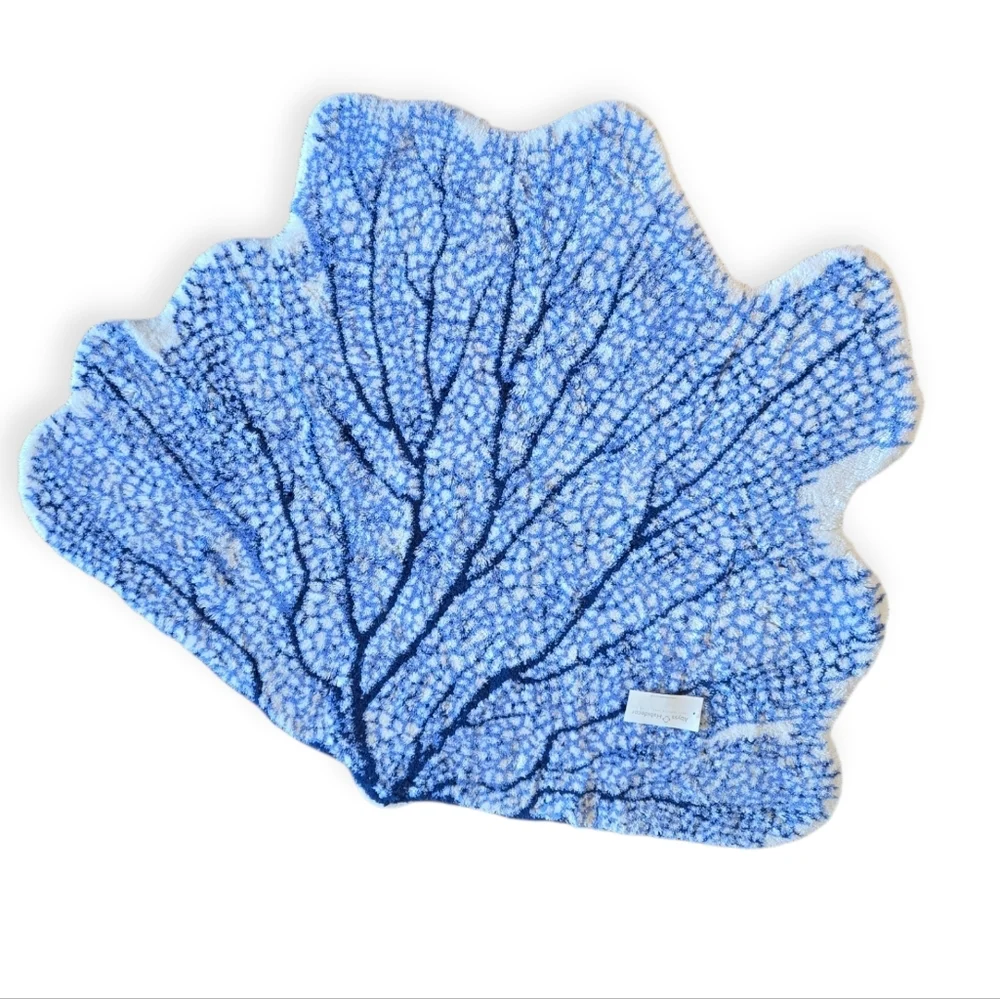 ABYSS & HABIDECOR Blue White Coral Bath Rug 33